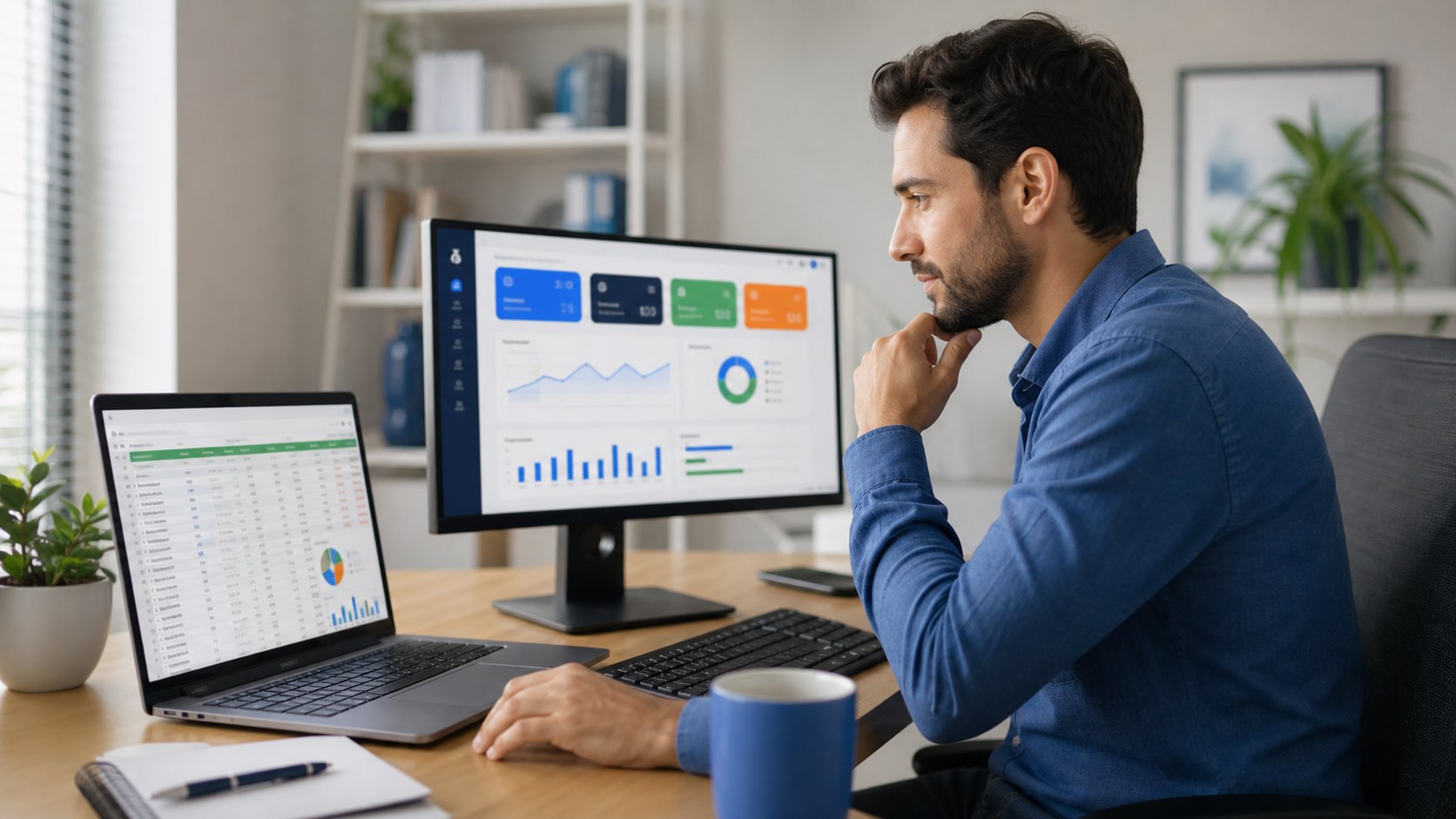 Dashboard financeiro substituindo planilhas manuais